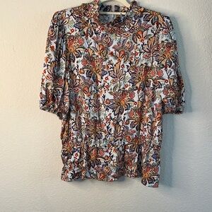T Tahari Vibrant‎ Floral Print Blouse